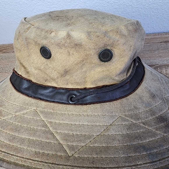 WATERSHIP TRADING COMPANIE Waxed Cotton Big Brimmed Outdoor Hat - Picture 6 of 16
